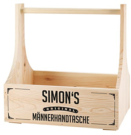 Cera & Toys® Bierträger oder Werkzeugkiste - Männerhandtasche - mit Wunschnamen Druck