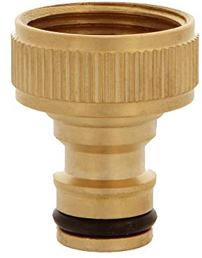 Amig - Adaptador para Unión de Grifo con Manguera - 3/4 - Conexión Rápida y Fácil para Mangueras de Agua - Resistente a la Corrosión y a las Inclemencias del Tiempo - Latón - Mate