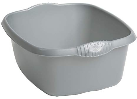 39Cm High Grade Plastic Washing Up Bowl Silver 12 Litre Capacity Rectangular Bowl Restaurants Kitchen Basin Sink Tidy Organiser Multipurpose Plastic Bowl Washing Up Bowl Mixing Bowl