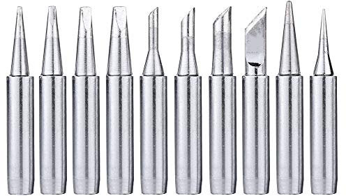 Mesee 10Pcs Embouts à Souder, 900M Pointes de Fer à Souder Pannes à Souder Pointus Fer à Souder de Remplacement Bout de Soudure de Pointe Sans Plomb Pour Station de Soudure