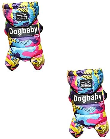 FOMIYES 2stücke Thick Camouflage Dog Winter Coat Mit Kapuze Bequemer Wasserdichter Hundemantel Für Outdoor-aktivitäten Passend Für Kleine Bis Große Hunde Schwarz