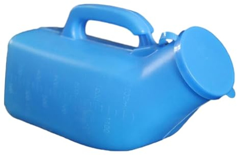 Folpus Botella para orina masculina, orinal para hombres, contenedor urinario portátil, botella para orina para orinal masculino, para exteriores, viajes, Azul
