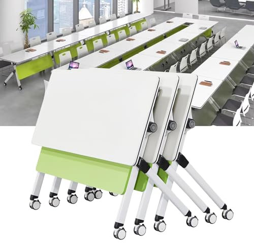 Konferenztisch - Schreibtisch Klappbar - Besprechungstisch, Rechteckiger, Klappbarer Konferenztisch, Mobiler Schulungstisch Mit Rollen, Klappbarer Besprechungstisch, Seminartisch ( Color : 3PCS , Size