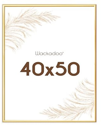 Wackadoo® Marco de fotos de plástico, 40 x 50 cm, color dorado