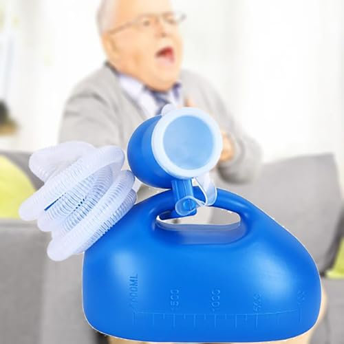 BEOTAY Urinflasche Für Männer,Pinkelflasche Für Männer Mit 1,6M Schlauch Und Deckel,Urinflaschen Für Männer Für Ältere Menschen Und Inkontinenz,Klare Skala,2000Ml Urinflasche Für Unterwegs