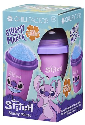 ChillFactor 08259 Disney Stitch Wiederverwendbare Squeeze Cup Maker mit Engel-Figuren-Design, hausgemachte Slushies, Rosa