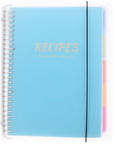 HOODANCOS Rezeptbuch Rezept-Notizbuch Mit Wasserfestem Einband Persönliches Rezept-Organisieren Erstellen Ihres Eigenen Kochbuchs Leere Kochbücher Für Familienrezepte Blau