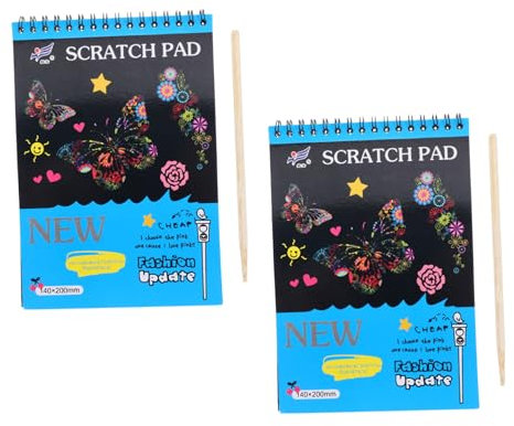 CIYODO Kratzbuch Satz Mit Spiralbindung Graffiti-kratzpapier Für Kinder Personalisiertes Diy-kratzbücher Spielzeug