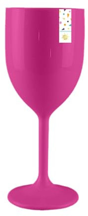 Gem Imports Hot Pink Plastic Reusable Wine Glass 300ml