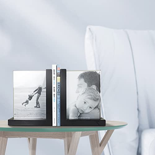 SDFGBNJK Clear Bücher Halter,Holz Moderner Stil Handgefertigt Plexiglas Deko buchständer kreativ Schreibtisch bücherregal Regal Transparent,Multi Colored