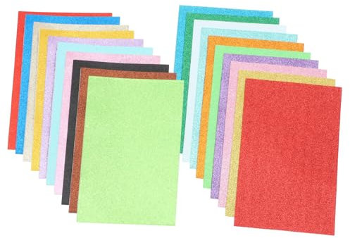 MUSISALY 20stücke Selbstklebende Glitzer-schaumstoffbögen Farben Diy Bastelmaterialien Für Schulprojekte Dekoration Und Kreative Bastelarbeiten