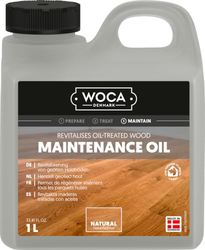 WOCA Denmark Maintenance Oil Pflegeöl Natur 1 L - Pflegeöl für Parkett & Holz im Innenbereich