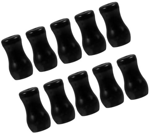 ABOOFAN 10pcs Pvc Window Blind Pull Cord Knobs with Wear-resistant and Stylish Design, Black Cord Tassels for Shades and Curtains, Sturdy Accessories for Home Decoration | Wear-resistant, Reliable Fit for Shade Cords, Compact Caps for Window Treatment Hardware