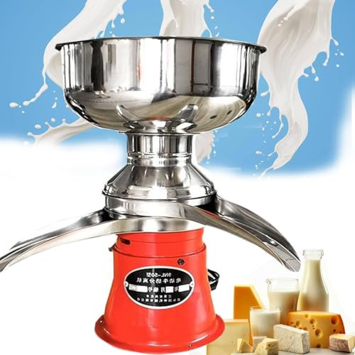 Centrifugeuse à lait Séparateur de lait électrique,Séparateur de crème de lait frais électrique Écumeur de lait,Machine centrifuge à crème avec bol à lait de 8L,Machine de séparation de beurre de lait