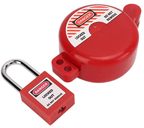 Valve Lockout Device 80mm with Padlock | Nylon PA for , -57 to 177°C , Gas Spigot Security