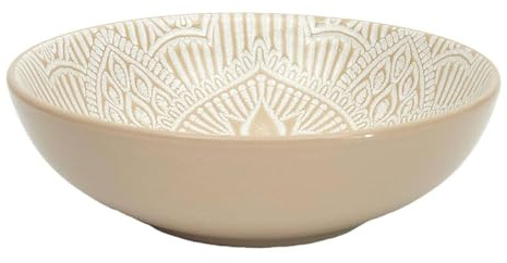 Paris Prix Lot de 6 Assiettes Creuses Sahara 18cm Beige