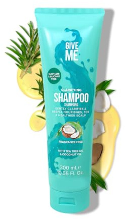 Give Me Cosmetics, Tea Tree Shampoo for Itchy Scalp, with Coconut & Olive Fruit Oils, Sulphate, Silicone & Fragrance Free