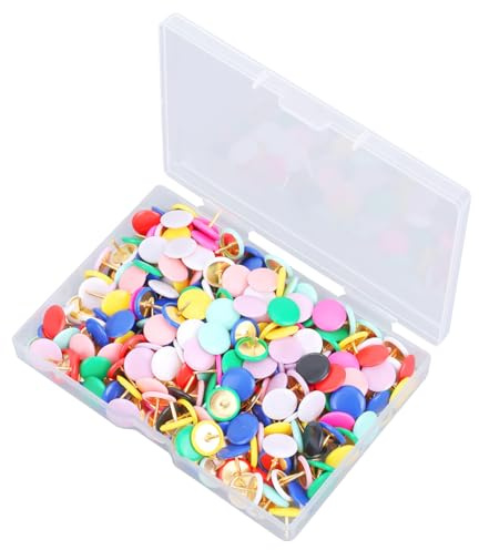 300 Puntine da Disegno Colorate, Puntine Disegno in Plastica con Testa Rotonda Colori Assortiti per Tappezzeria per Ufficio Bacheca Bacheca in Sughero Foto Mappa da Parete (10 Colori)