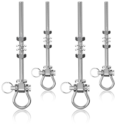 EFEALL Schaukelhaken Lager, 4 Stück M10×180 mm Edelstahl 680 kg Tragkraft