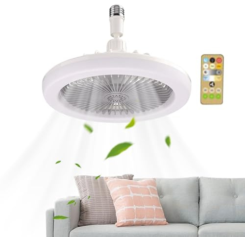 Generico Ventilatore a Soffitto con Luce e Telecomando, Ventilatore Illuminazione Cucina Con Timer, Rinfrescanti con Comparto per Aromaterapia Integrato per Soggiorno Cucina Cameretta Sala da