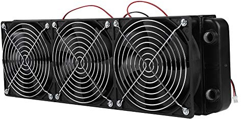 Ejoyous Radiador de de Calor de CPU Negro de 18 Tubos con Ventilador, Ventilador de Radiador de CPU de 2 Pines, para de Computadora Refrigerada por Agua (360 mm)