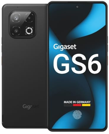 Gigaset GS6 5G Smartphone 8GB/128GB 6,67 OLED 120Hz 64MP Triple-Kamera Android 15 Schwarz