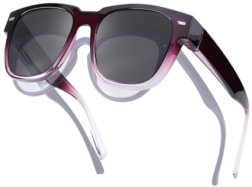 TJUTR Over Glasses Sunglasses for Women Polarised Fit Over Sunglasses | UV400 Protection Wear Over Prescription Glasses for Driving & Outdoor