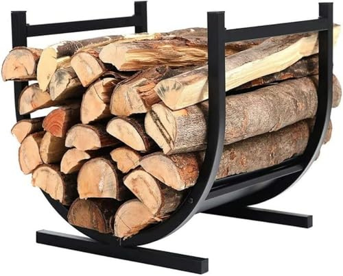 JYBNBBE Brennholzregal für drinnen und draußen, Holzhalter für Kamine, Holzregal zur Aufbewahrung