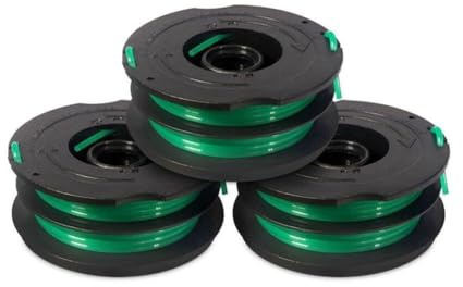 Gettimore 3-Pack Replacement Spool and Line for Black & Decker String Trimmers GH1000, GH1100 & GH2000, Compatible with DF-080 and RC-080-P Spools