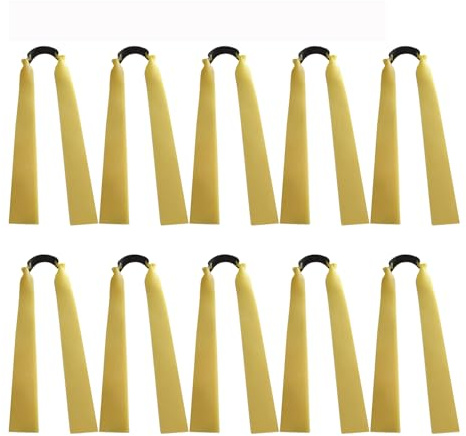 10pcs Slingshot Band Sets Flat Rubber Band 0.75mm/1mm/1.2mm Thickness Hunting Catapult Rubber Bands Slingshot Replacement for Outdoor (1.0mm)