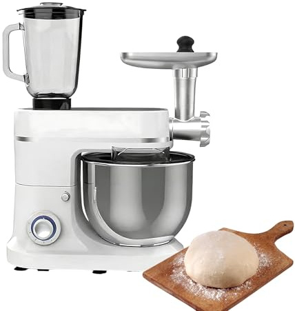 1500W Robot Pâtissier Qualité Professionnelle, Mixeur Électrique Robot 3-En-1 avec Blender et Hachoir à Viande, Bol Inox 10L, Crochets Pétrisseurs et Batteur pour Cuisine Maison et Familiale