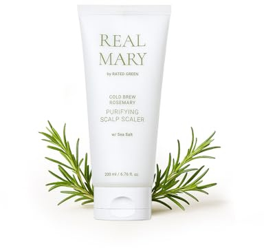 RATED GREEN Real Mary Purifying Scalp Scaler | Organic Cold Brewed Sea Salt | Deep Cleanse for Itchy & Flaky Scalp | Korean Hair Care | 6.76 fl oz