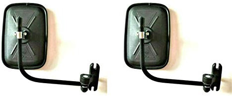 2 specchietti retrovisori esterni, ø10, per trattore, escavatore, 175 x 125 cm, con supporto per specchietto retrovisore