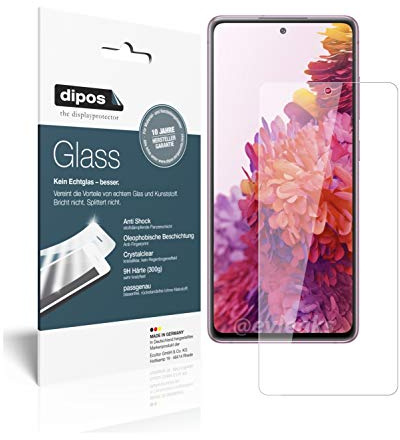dipos 2x Displayschutzfolie 9H klar für Samsung Galaxy S20 FE | Bricht und splittert nicht, kein Echtglas, Anti-Shock, passt perfekt, kratzfest, blasenfrei, hüllenfreundlich, selbstklebend