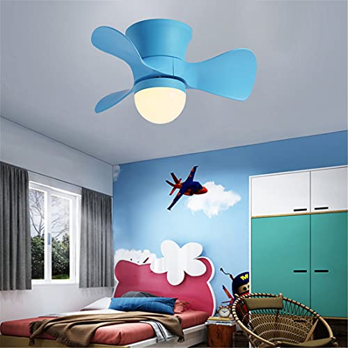 Infantil Ventilador Techo Con Luz Y Mando Distancia Reversible Dormitorio LED Regulable Lamparas Ventilador De Techo Con Temporizador Moderno Silencioso Ventilador Techo Con Luz,Azul