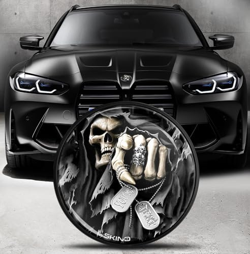 Biomar Labs Motorhaube Kofferraum Plakette Abzeichen 82 mm Kompatibel mit BMW Emblem 51148132375 Schädel EO 30