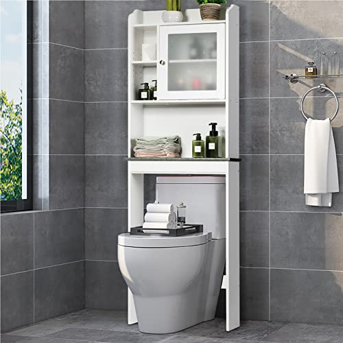 GOPLUS - Armario para secadores, lavadoras, con arco de estante ajustable, 60 x 19 x 173 cm