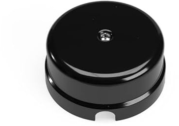 Caja de derivación de Porcelana - 100 mm de diámetro. (negro)