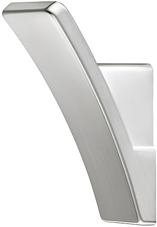 Gedotec Garderobenhaken aus Metall massiv | 1 Stück Wandhaken Edelstahl-Optik | Kleiderhaken inklusive Befestigungsmaterial | Maße: 56 x 25 mm | Schlichte und zeitlose Optik | Wand-Aufhängehaken
