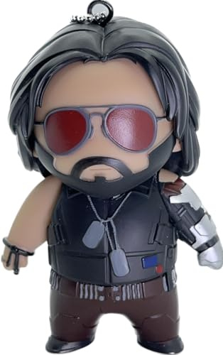Good Loot Johnny Silverhand Mini-Figur - Sammelfigur aus Vinyl - für Sammler - mit Anhänger - Weihnachtsschmuck - Geschenk für Gamer - Johnny Silverhand aus dem Spiel Cyberpunk 2077-8x8x12cm