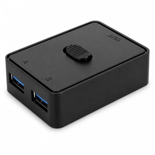Bidirektionaler USB-3.0-Schalter, 2-in-1-Ausgang oder 1-in-2-Ausgang, Bidirektionaler USB-Schalter, Kompatibel mit Windows, Mac, Linux