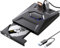 Aicharynic Multifunzionale USB3.0 & Type-C Masterizzatore CD/DVD: Lettore DVD Esterno 5-in-1, Trasmissione Dati ad Alta Velocità, Per Laptop PC Windows 11/10 Mac MacBook Linux (Nero)