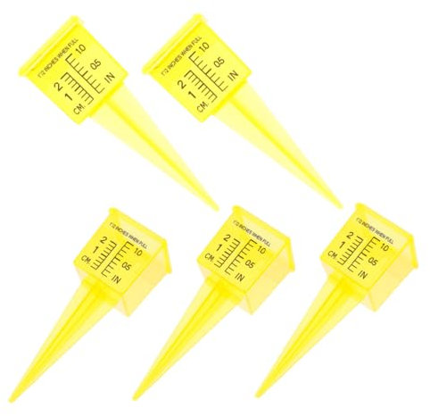 Happyyami 5pezzi Rain Gauge Misuratori Di Pioggia Decorativi Per e Cortili Facile Lettura Strumenti Pratici Per Misurare Le Precipitazioni Utile Per Terrazze e Cortili