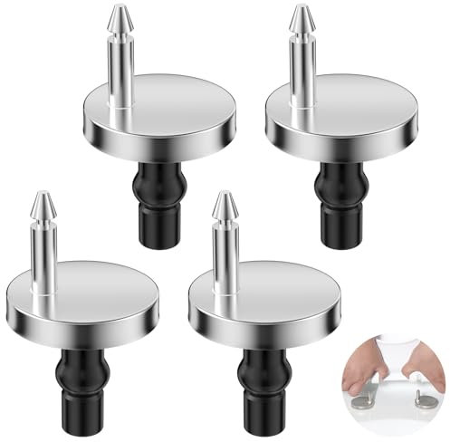 Lixiluxia 4 Pezzi Cerniere Tavoletta WC, Cerniere Copriwater, Fissaggio Tavoletta WC, Fissaggio per Sedile WC Fissaggio Dado di Gomma Accessori, Cerniere Tavoletta WC Acciaio Inox, Cerniera Copriwater