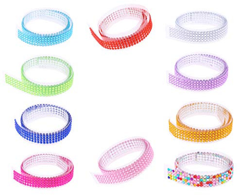 NUOBESTY 10rollen Acryl-strassband Zum Selbermachen Für Bastelarbeiten Tagebücher Planer Tassen Telefon Zufällige Farbe