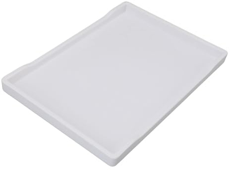 Plateau de Service Rectangulaire Antidérapant Plateau de Restauration Rapide Réutilisable Plats de Service en Plastique pour Biscuit Apéritif Charcuterie Snack Dessert Plastique Plaes de Service