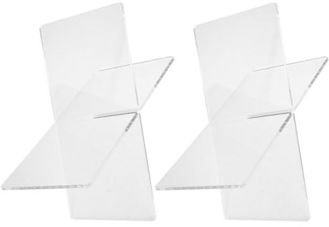 DOITOOL 2 Stück Bücherregal Buch Buch Lese-Ruheständer Gestell Kochbuchständer stabiler Leseständer Buch steht Buchständer zum Lesen Ausstellungsstand Holzständer Acryl