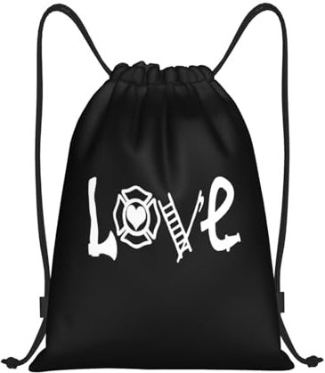 Personalisiert Beutel Zum Bemalen 36X42Cm Feuerwehrmann Liebe Turnbeutel Mit Kordelzug Multifunktionaler Gym Bag Für Schule, Yoga, Strand
