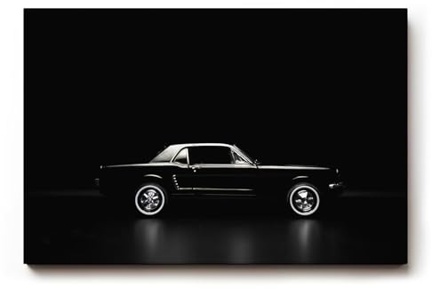 Sinus Art Wandbild 120x80cm Eleganter Oldtimer im minimalistischen Lichtspiel – Symbol für Zeitlosigkeit und Stil