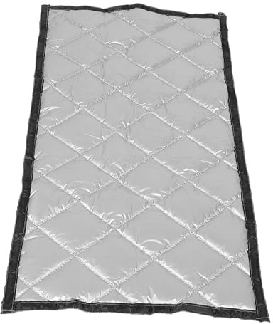 FUNOMOCYA Soundproof Insulated Curtain Heavy Noise Cancelling Blackout Drapes with Sound Absorbing Material Double-sided Silver 50x100cm for Bedroom Window and Office